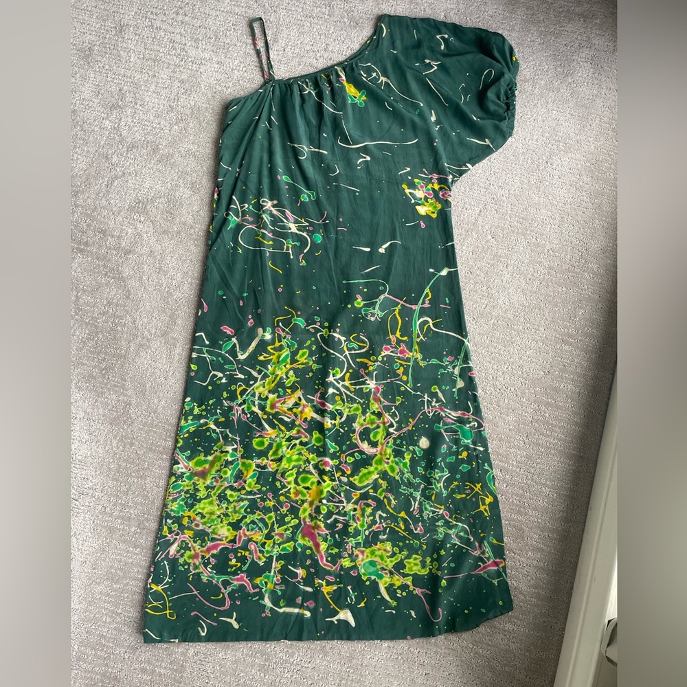 Hand painted Silk Maxi Dress—NEW WITHOUT TAGS. Made in Poland.